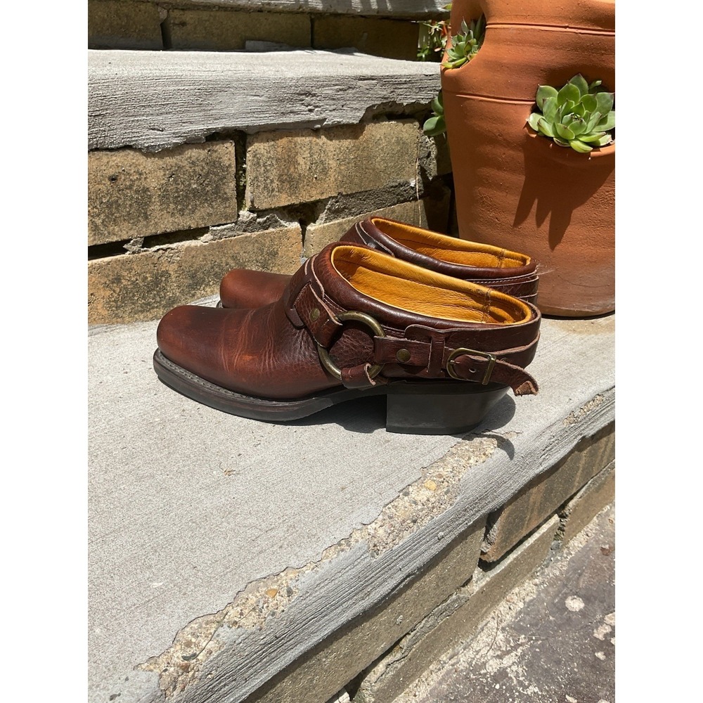 FRYE BELTED HARNESS Mule Clogs Boots #70760-2 USA 6 M